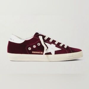 Golden Goose Burgundy Superstar sneakers velvet *rare*